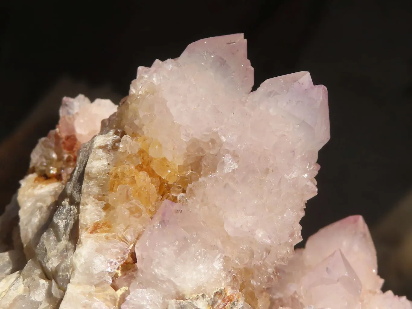 Natural Pale Spirit Amethyst Quartz Clusters x 2 From Boekenhouthoek, South Africa