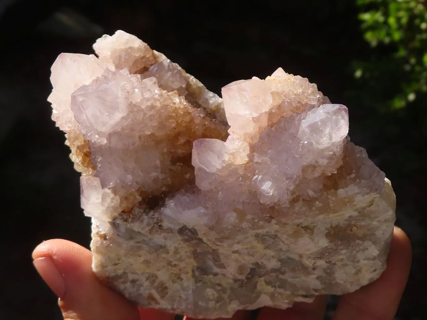 Natural Pale Spirit Amethyst Quartz Clusters x 2 From Boekenhouthoek, South Africa