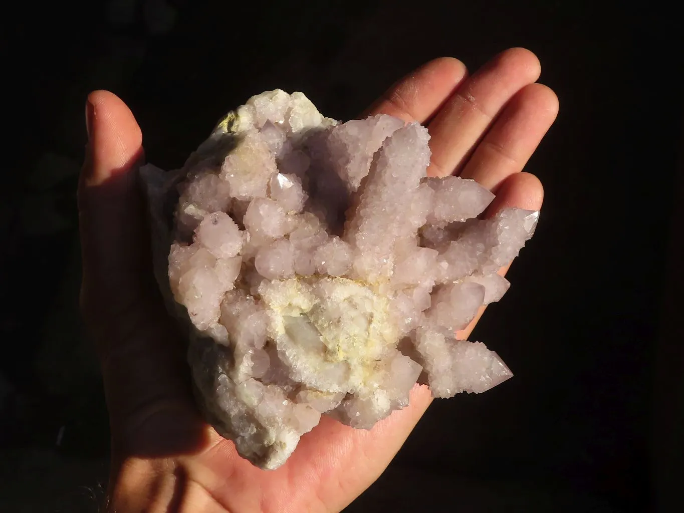 Natural Pale Spirit Amethyst Quartz Clusters x 2 From Boekenhouthoek, South Africa