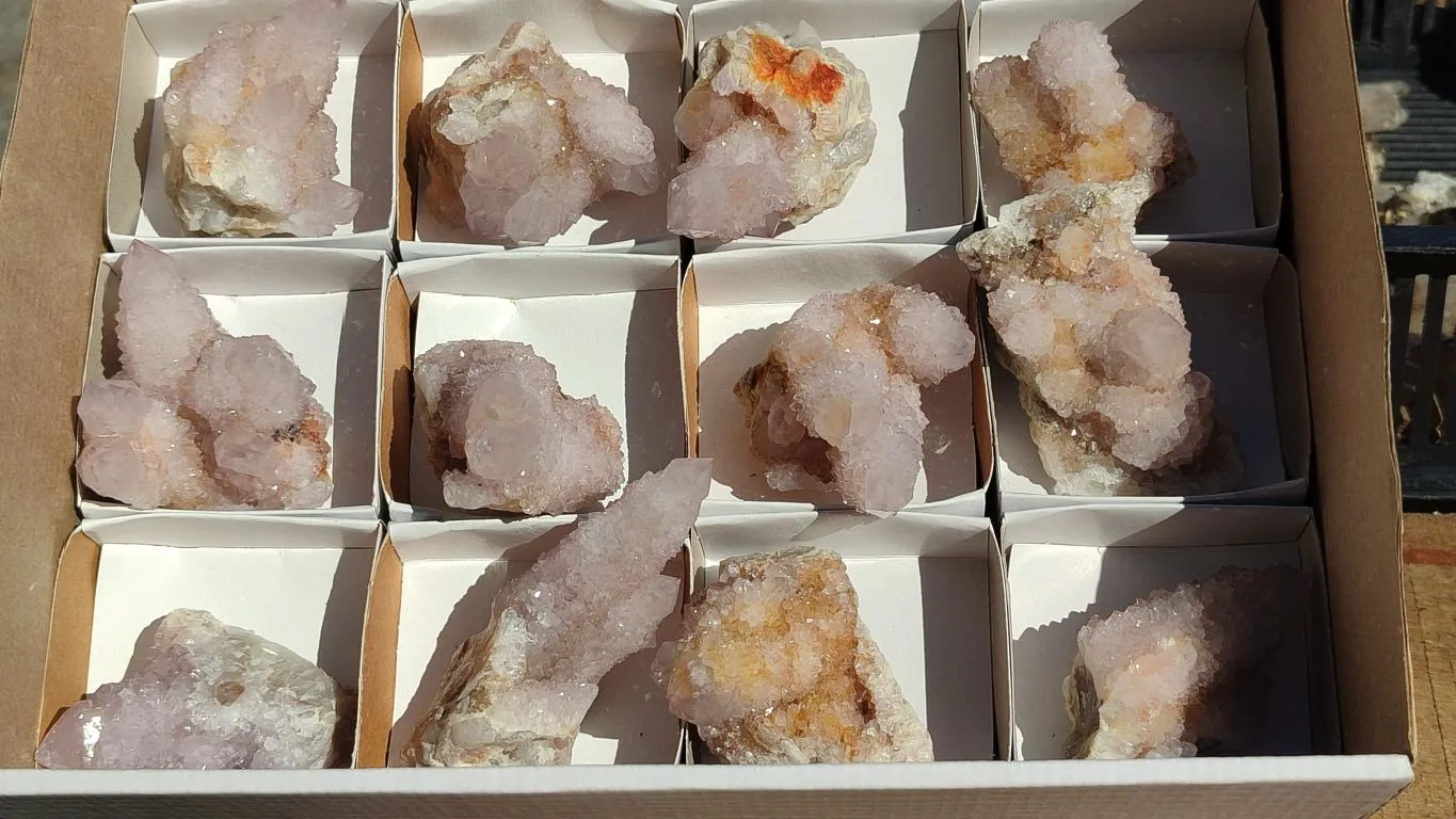 Natural Spirit Amethyst Quartz Crystals x 12 From Boekenhouthoek, South Africa
