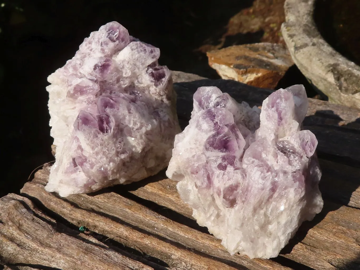 Natural Sugar Amethyst Clusters  x 4 From Solwezi, Zambia