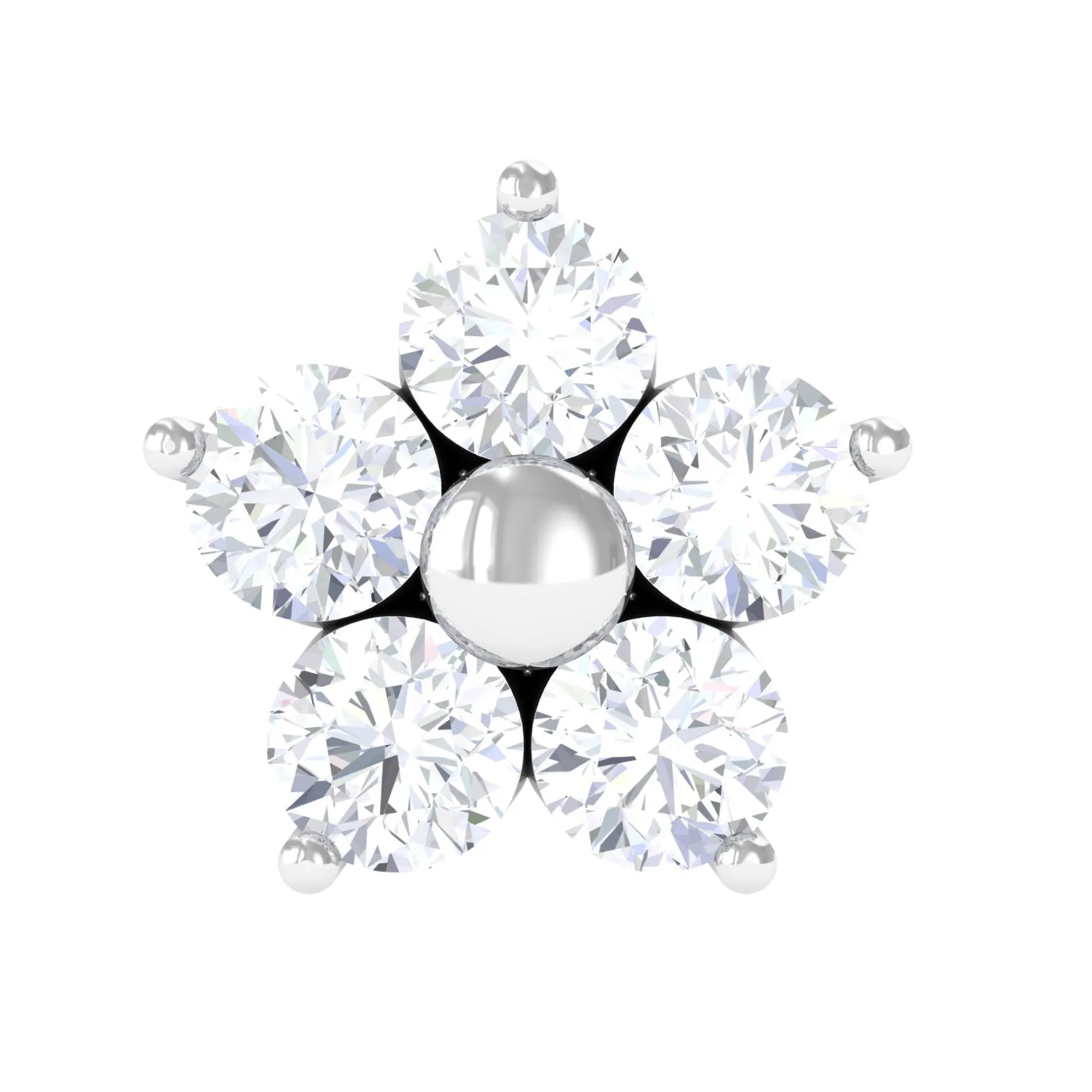 Nature Inspired Diamond Flower Earring for Tragus Piercing