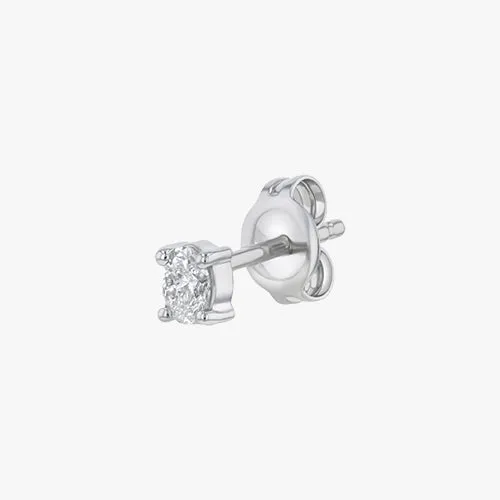 Oval Shaped Diamond Stud Earrings