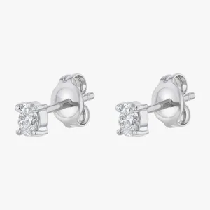 Oval Shaped Diamond Stud Earrings