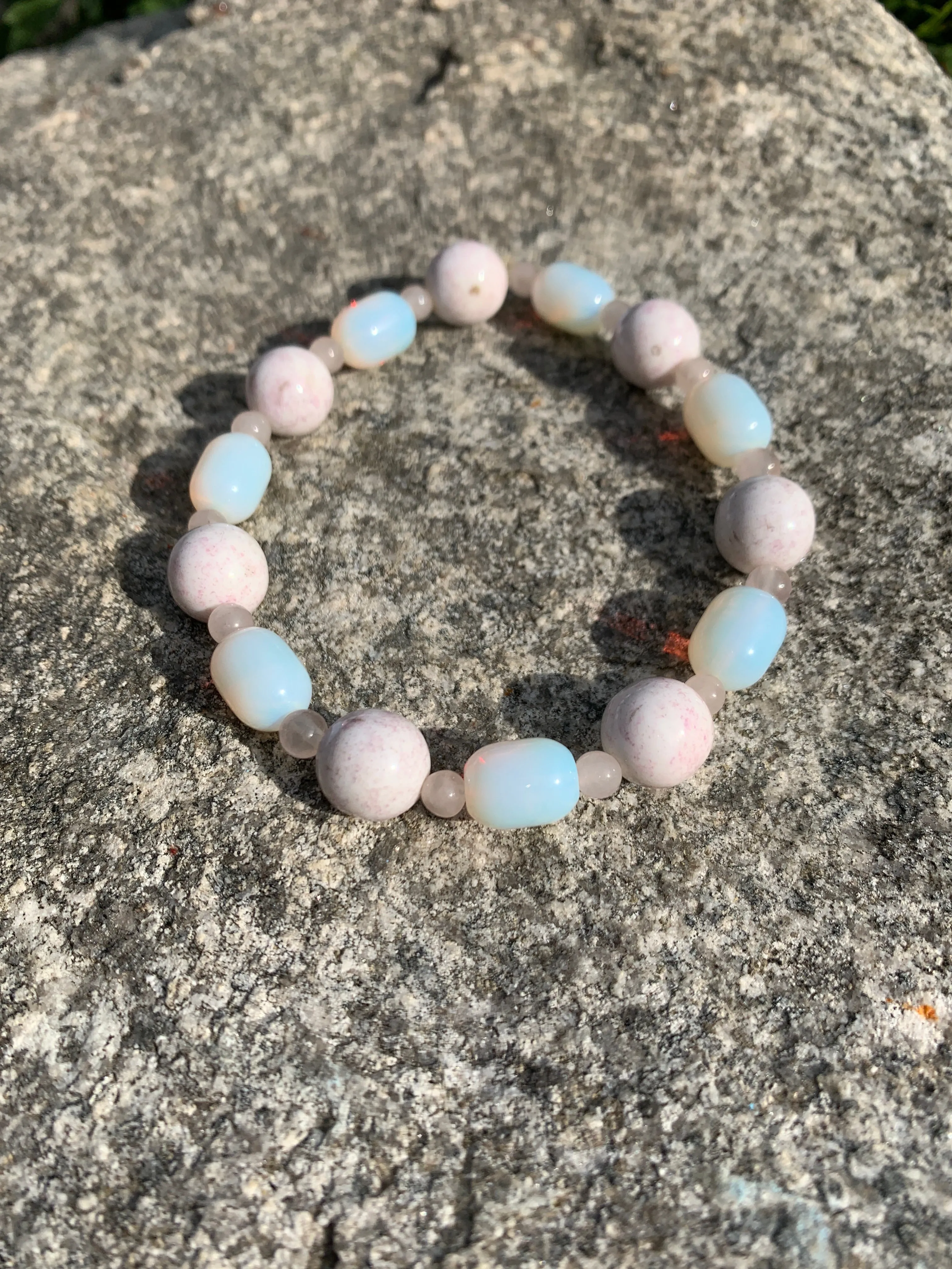 Pink bracelet stack
