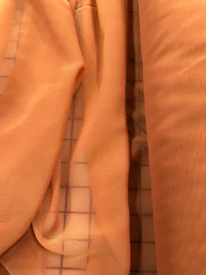 Poly Chiffon Two Tone - 60-inches Wide Coral/Gold
