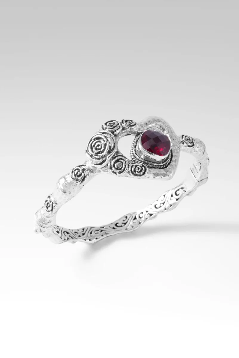 Precious Rose Bangle™ in Red Lab Created Ruby