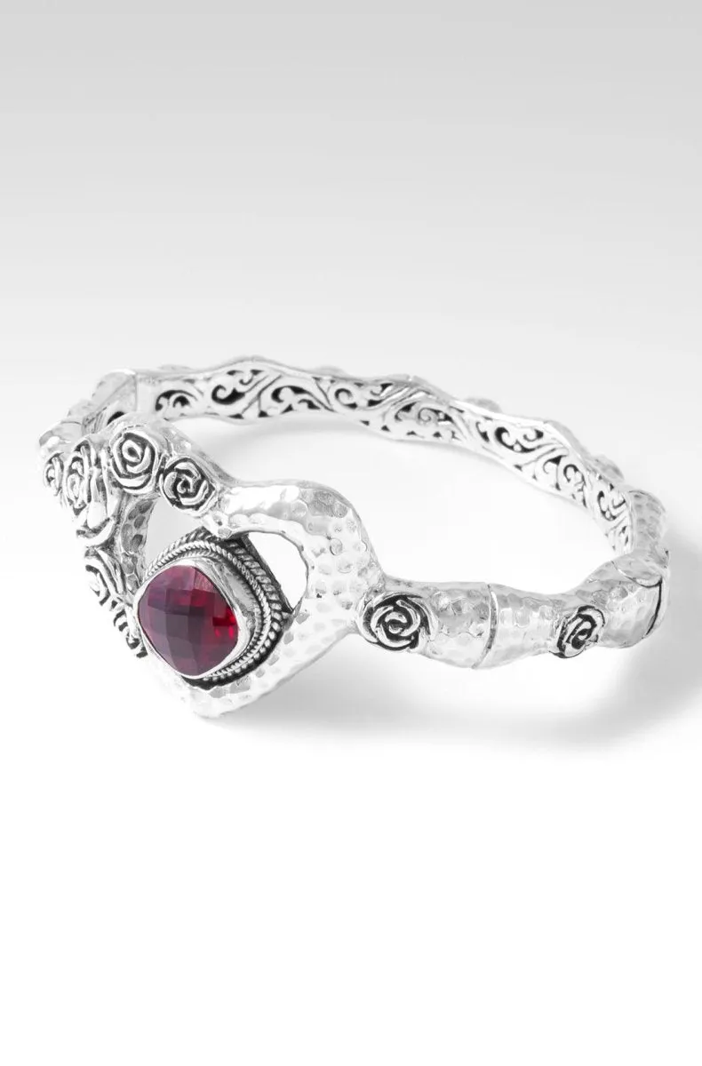Precious Rose Bangle™ in Red Lab Created Ruby