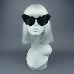 "Doom" Black Skull Heart Shaped Sunglasses