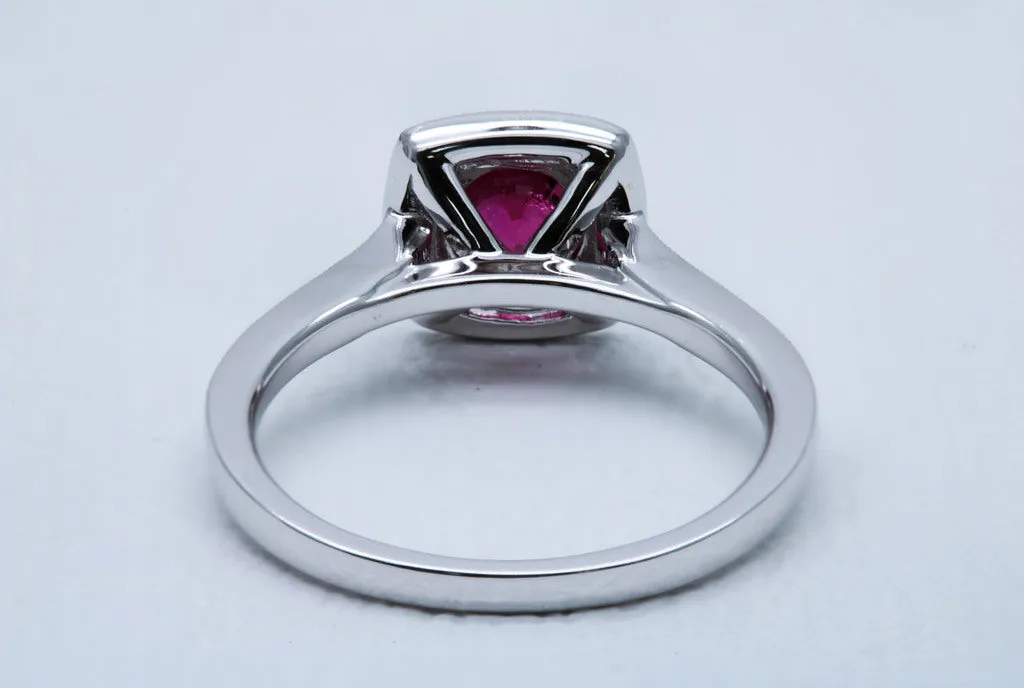Round Cut Ruby Ring