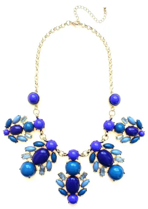 Royal Bee Gemstone Statement Necklace