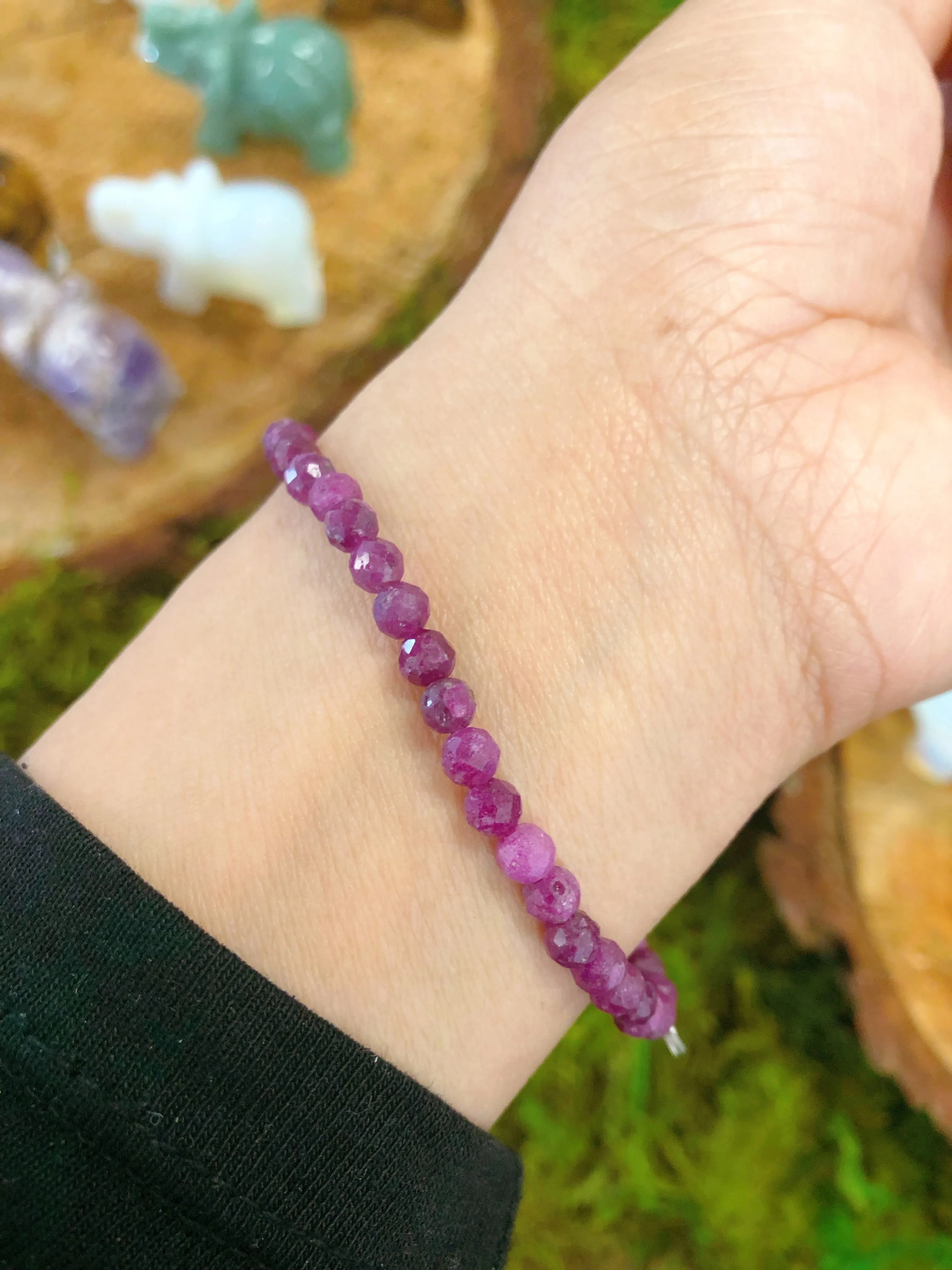 Ruby Bracelet Faceted