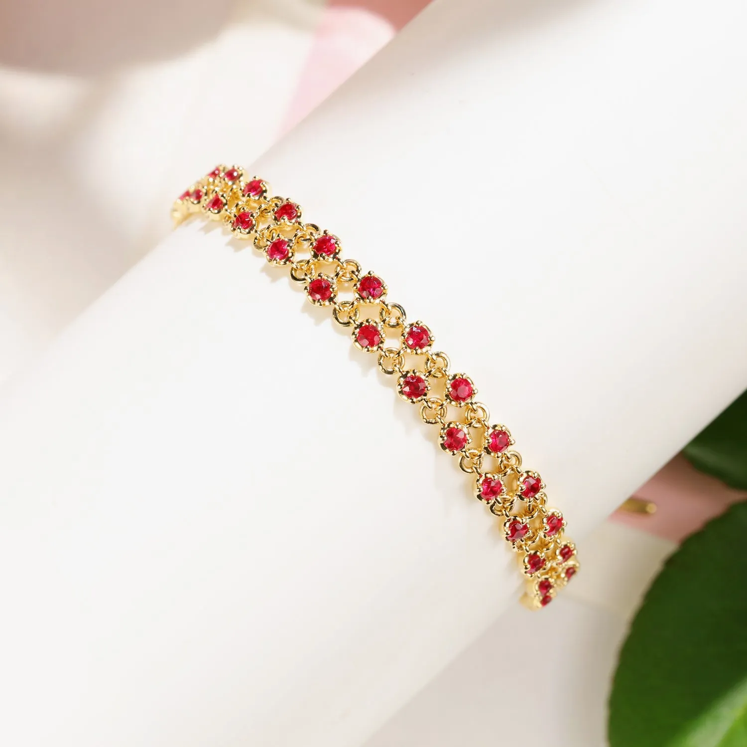 Ruby Woven Bracelet