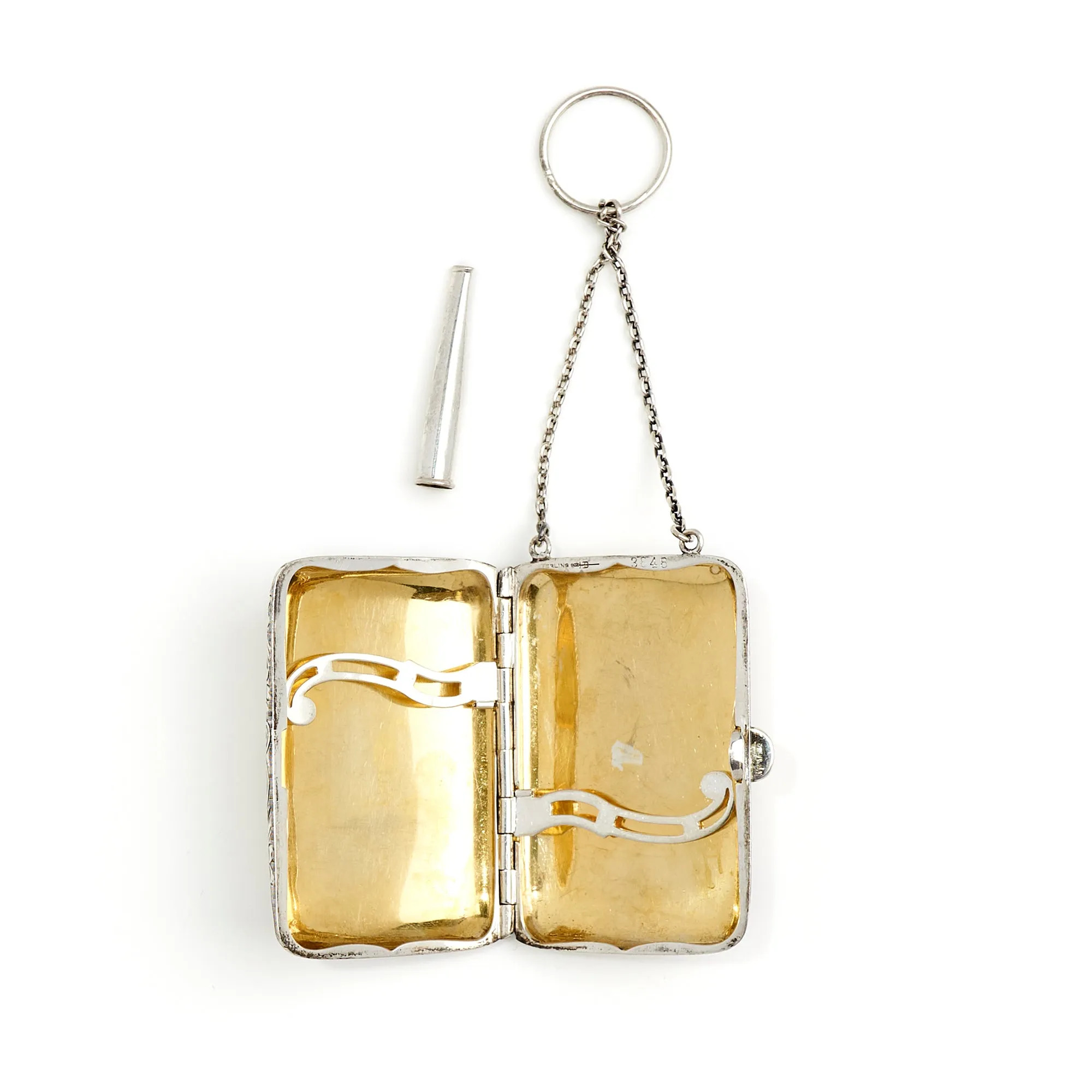 Silver Chatelaine Cigarette Holder
