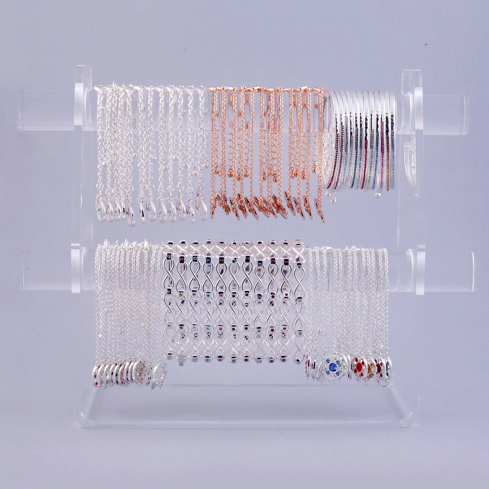 Silver Ruby July Birthstone XOXO Circle Bracelet