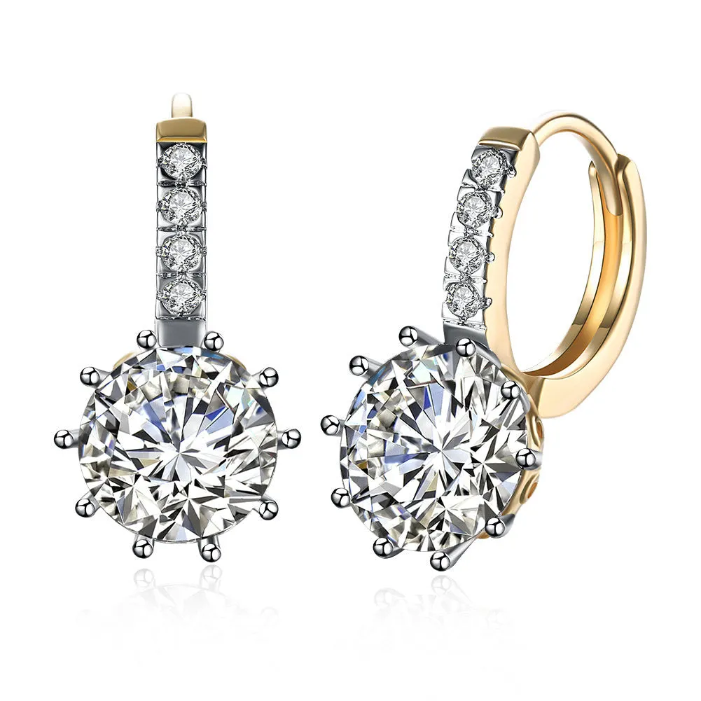 SKMEI LKN029 Zirconia Round Earrings Hoops for Girls