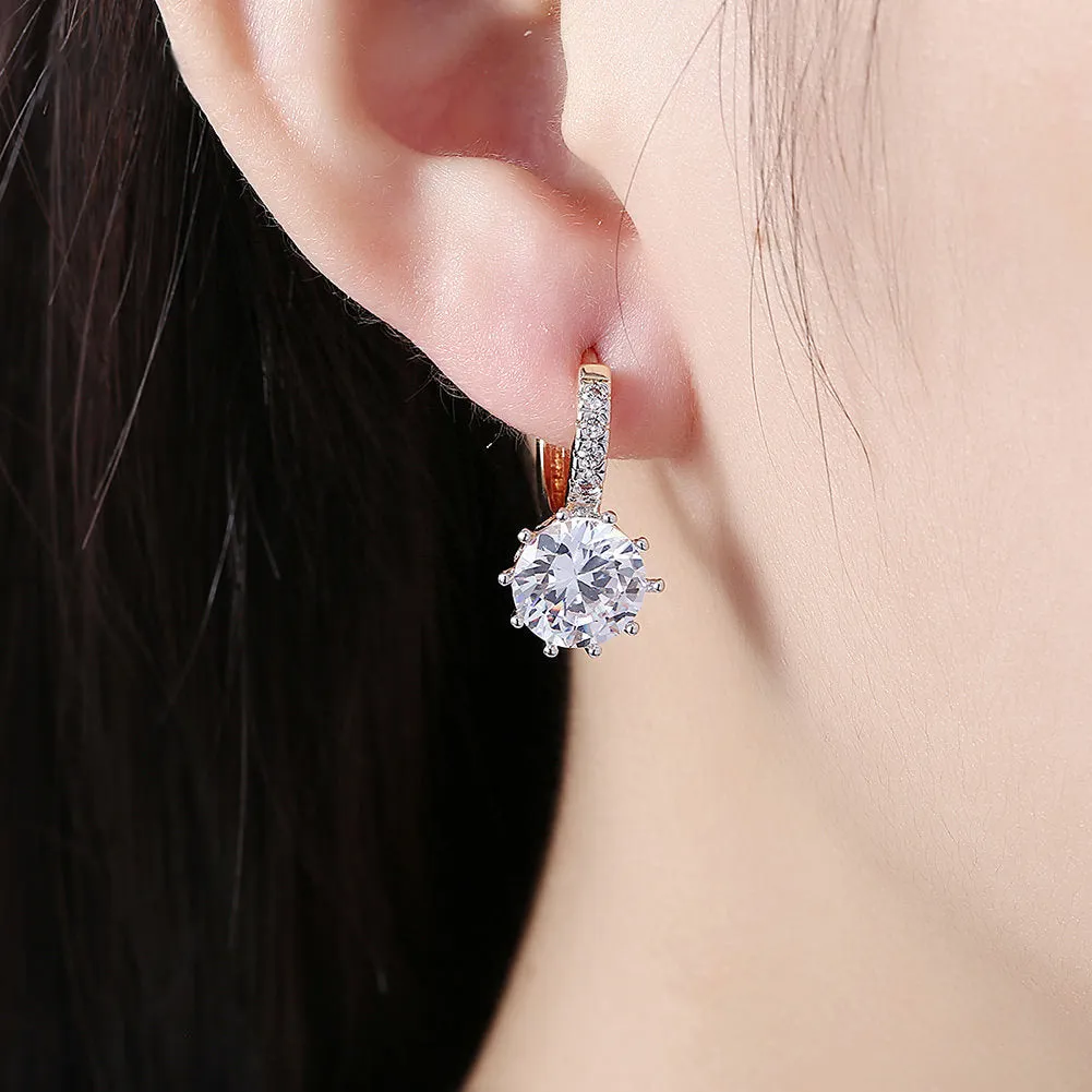 SKMEI LKN029 Zirconia Round Earrings Hoops for Girls