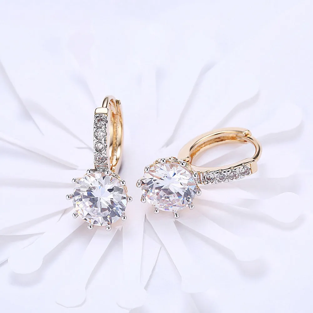 SKMEI LKN029 Zirconia Round Earrings Hoops for Girls