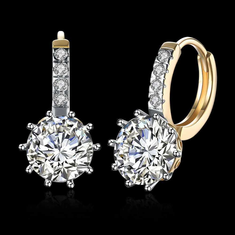 SKMEI LKN029 Zirconia Round Earrings Hoops for Girls
