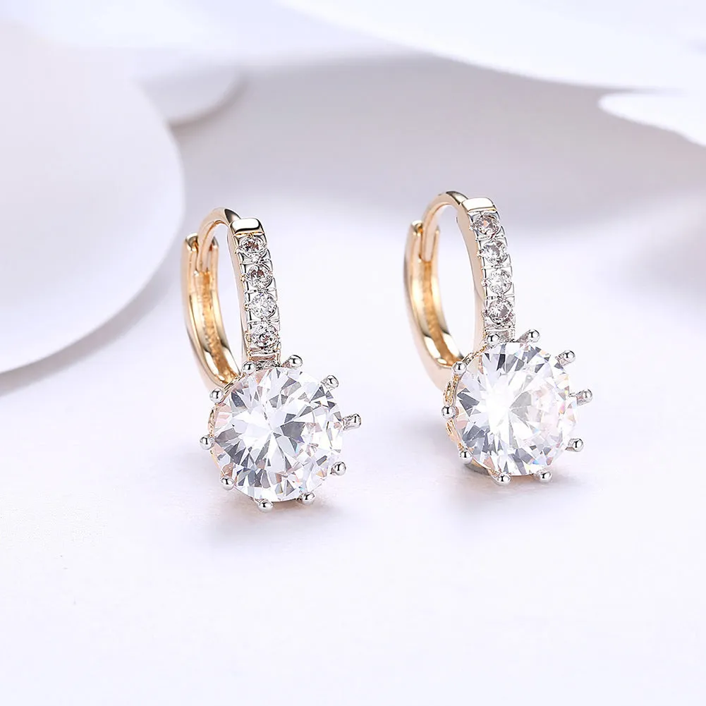 SKMEI LKN029 Zirconia Round Earrings Hoops for Girls