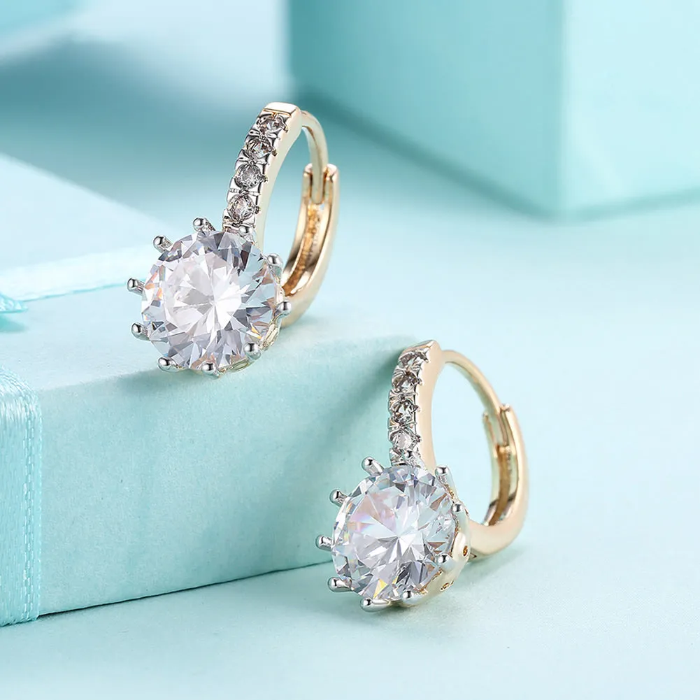 SKMEI LKN029 Zirconia Round Earrings Hoops for Girls