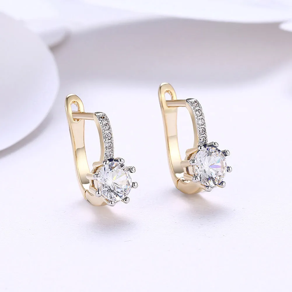 SKMEI LKN048 Rhinestone Diamond Earrings Hoops for Ladies