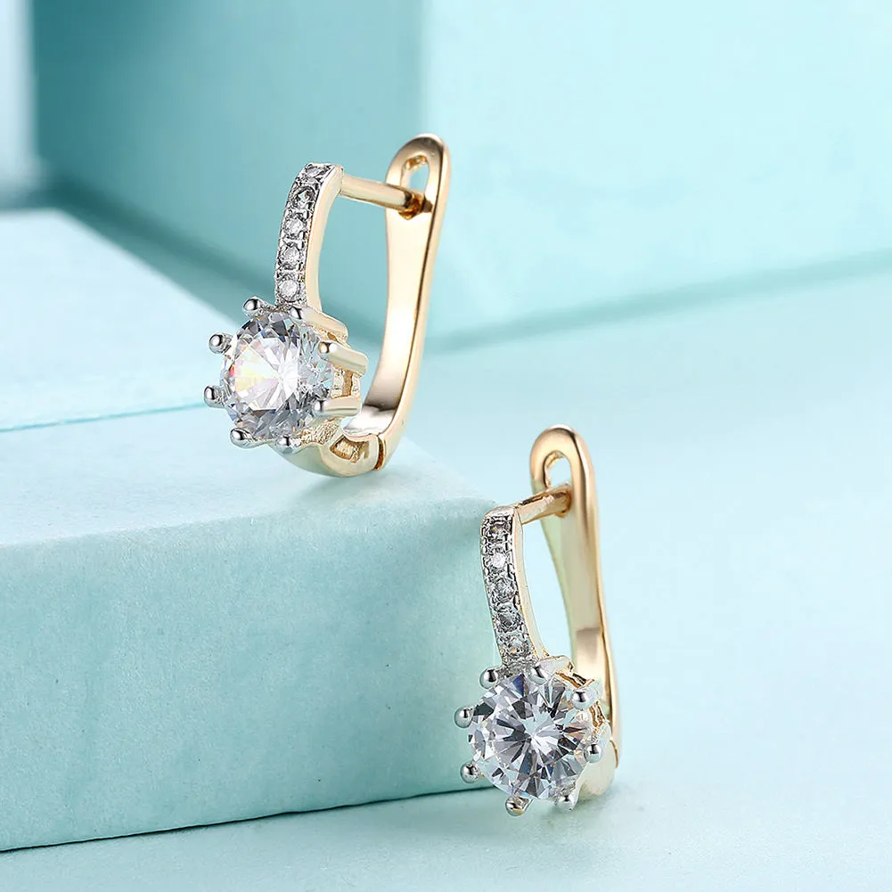 SKMEI LKN048 Rhinestone Diamond Earrings Hoops for Ladies