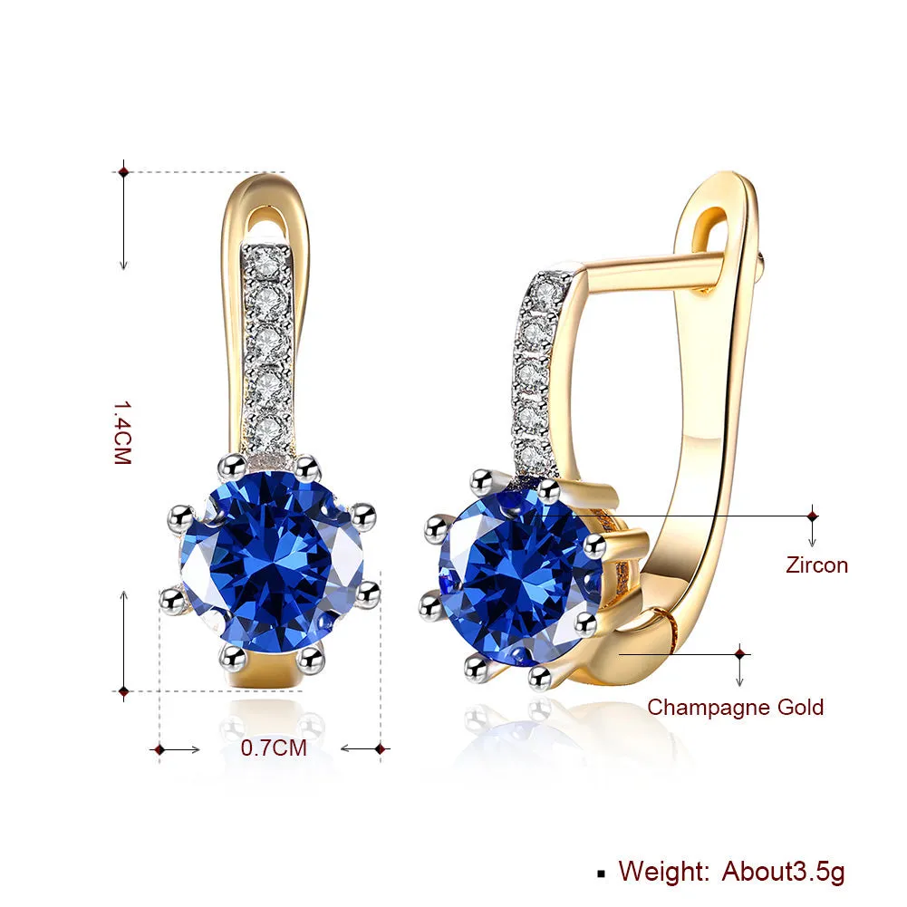 SKMEI LKN048 Rhinestone Diamond Earrings Hoops for Ladies