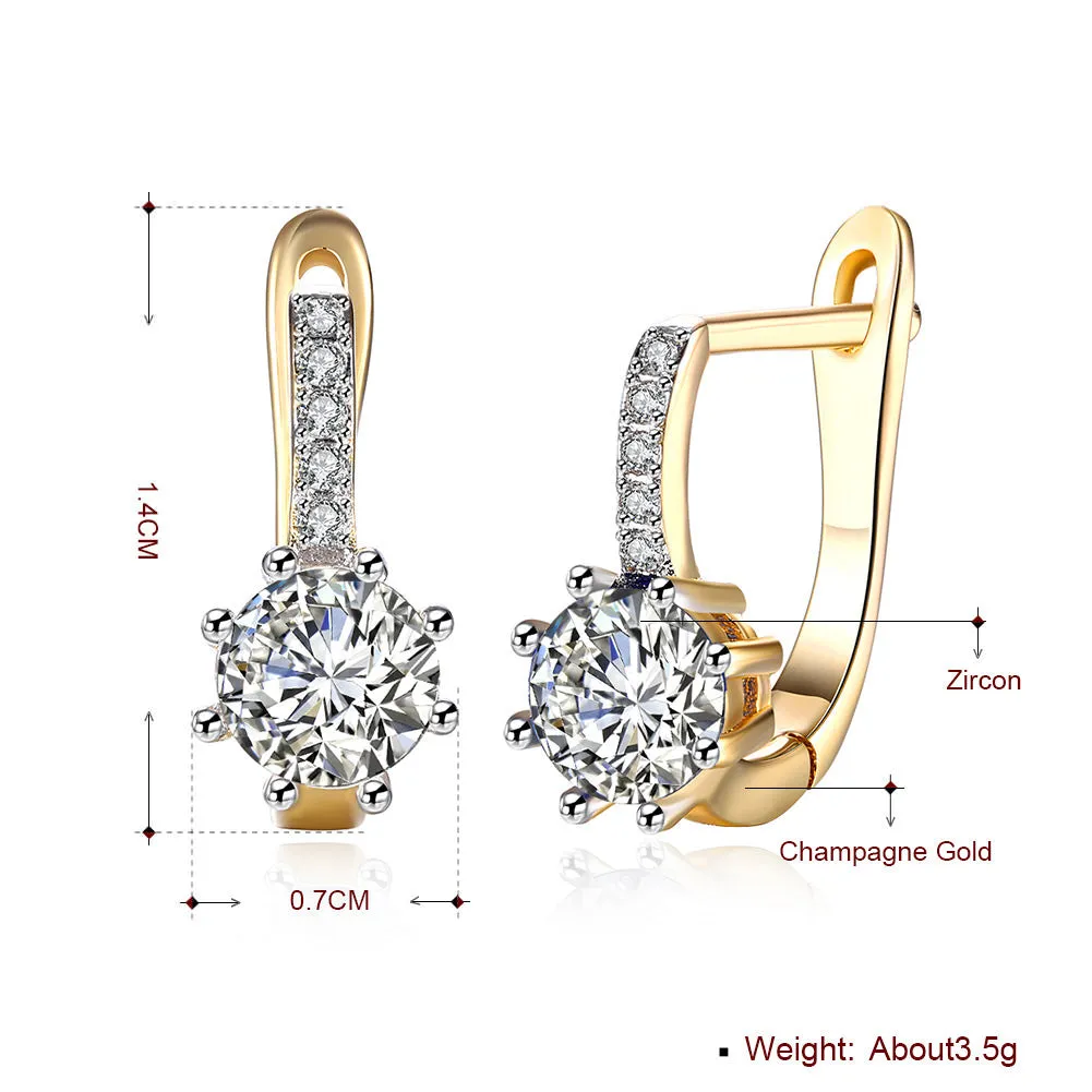 SKMEI LKN048 Rhinestone Diamond Earrings Hoops for Ladies