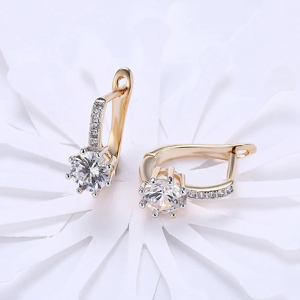 SKMEI LKN048 Rhinestone Diamond Earrings Hoops for Ladies