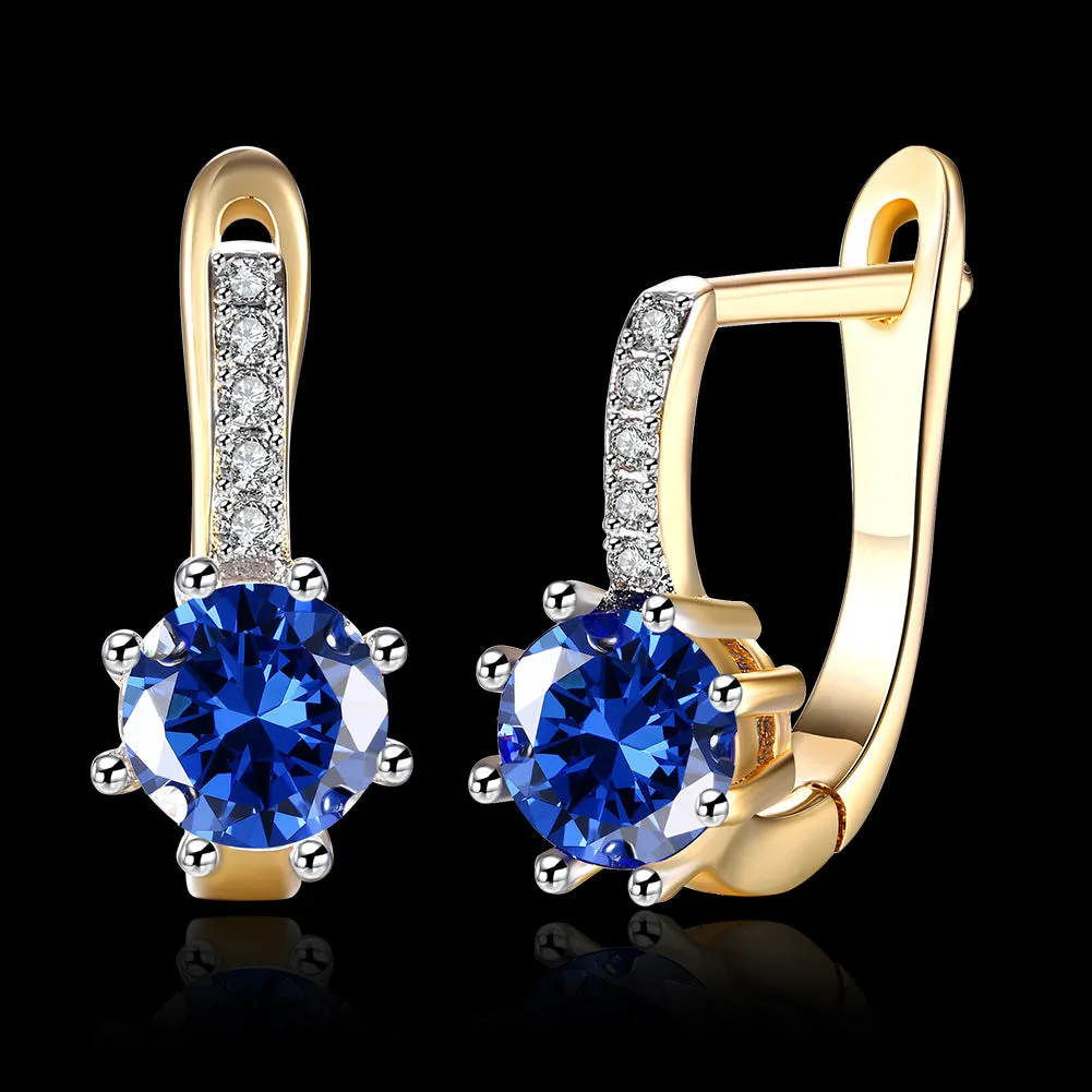 SKMEI LKN048 Rhinestone Diamond Earrings Hoops for Ladies