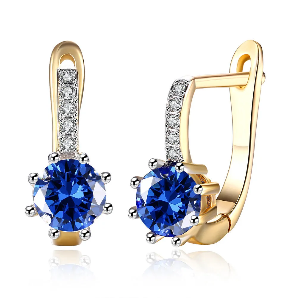 SKMEI LKN048 Rhinestone Diamond Earrings Hoops for Ladies