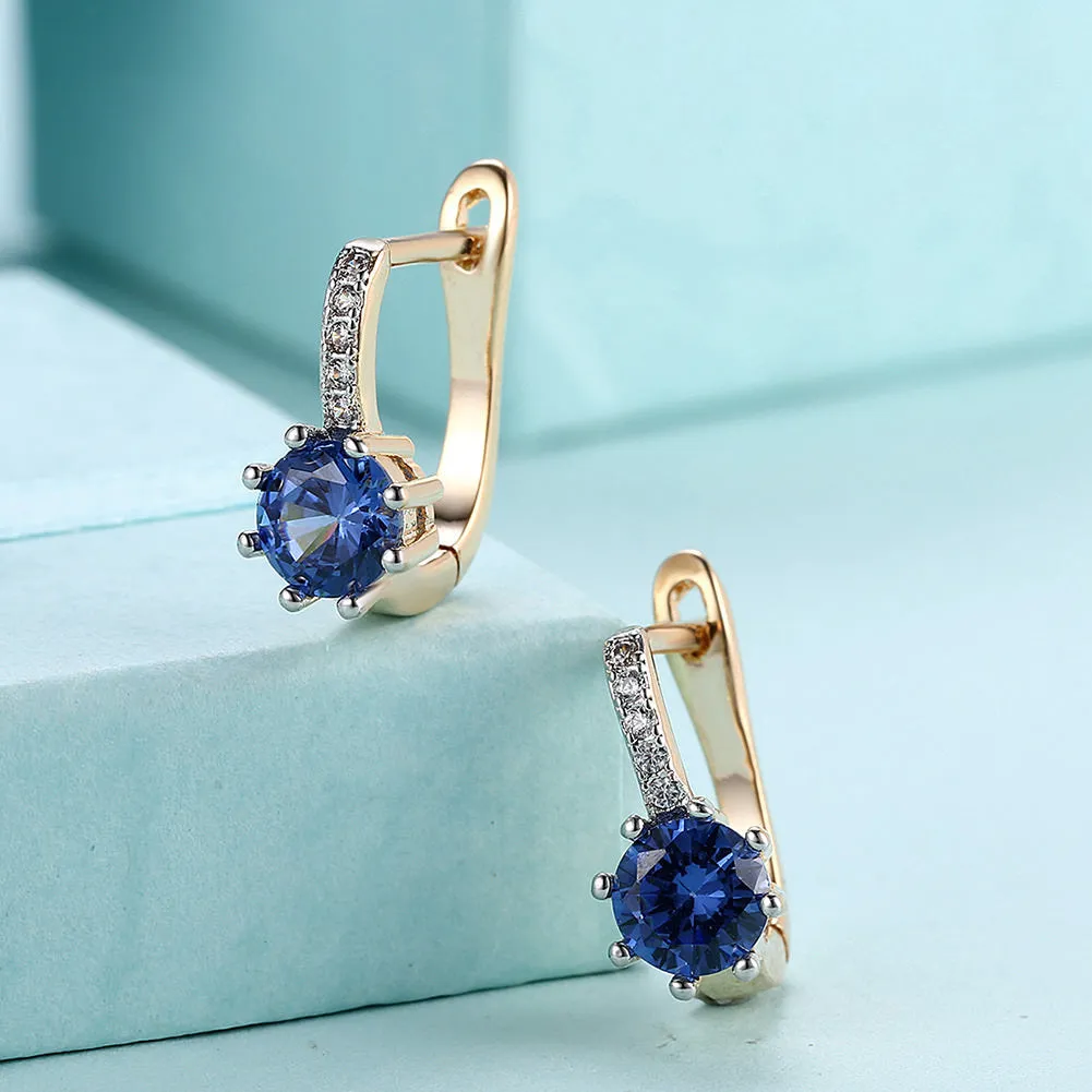 SKMEI LKN048 Rhinestone Diamond Earrings Hoops for Ladies