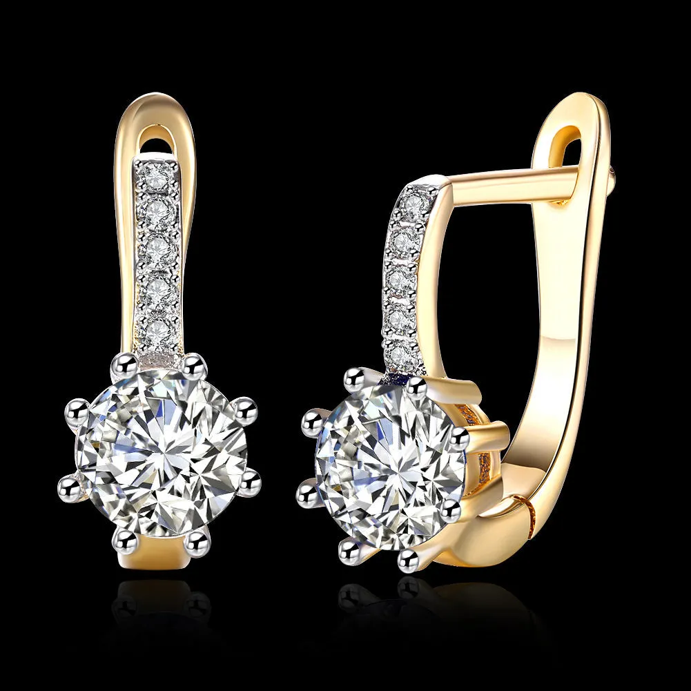 SKMEI LKN048 Rhinestone Diamond Earrings Hoops for Ladies
