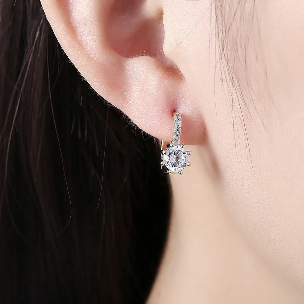 SKMEI LKN048 Rhinestone Diamond Earrings Hoops for Ladies
