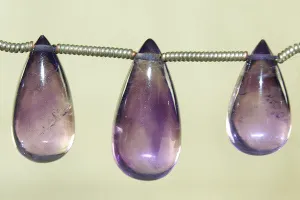 Smooth Amethyst Teardrop beads