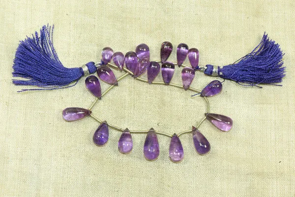 Smooth Amethyst Teardrop beads