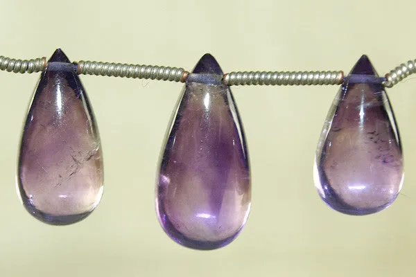 Smooth Amethyst Teardrop beads