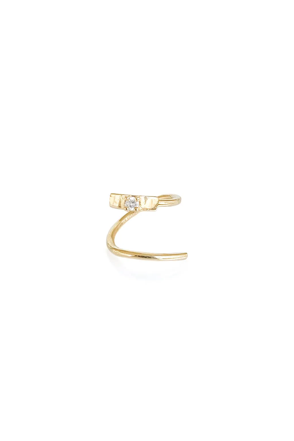 Tag Snake gold earring
