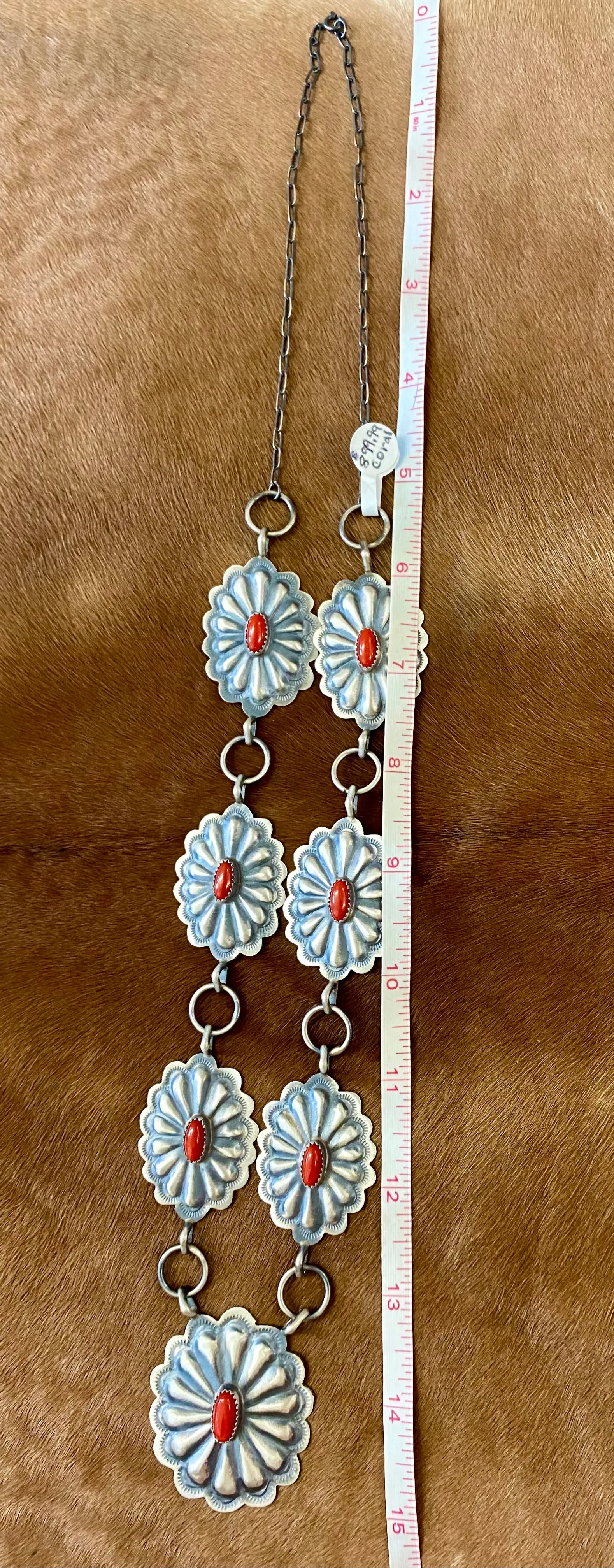 The Concho Cowgal 30” Inch Statement Necklace By DM Begay