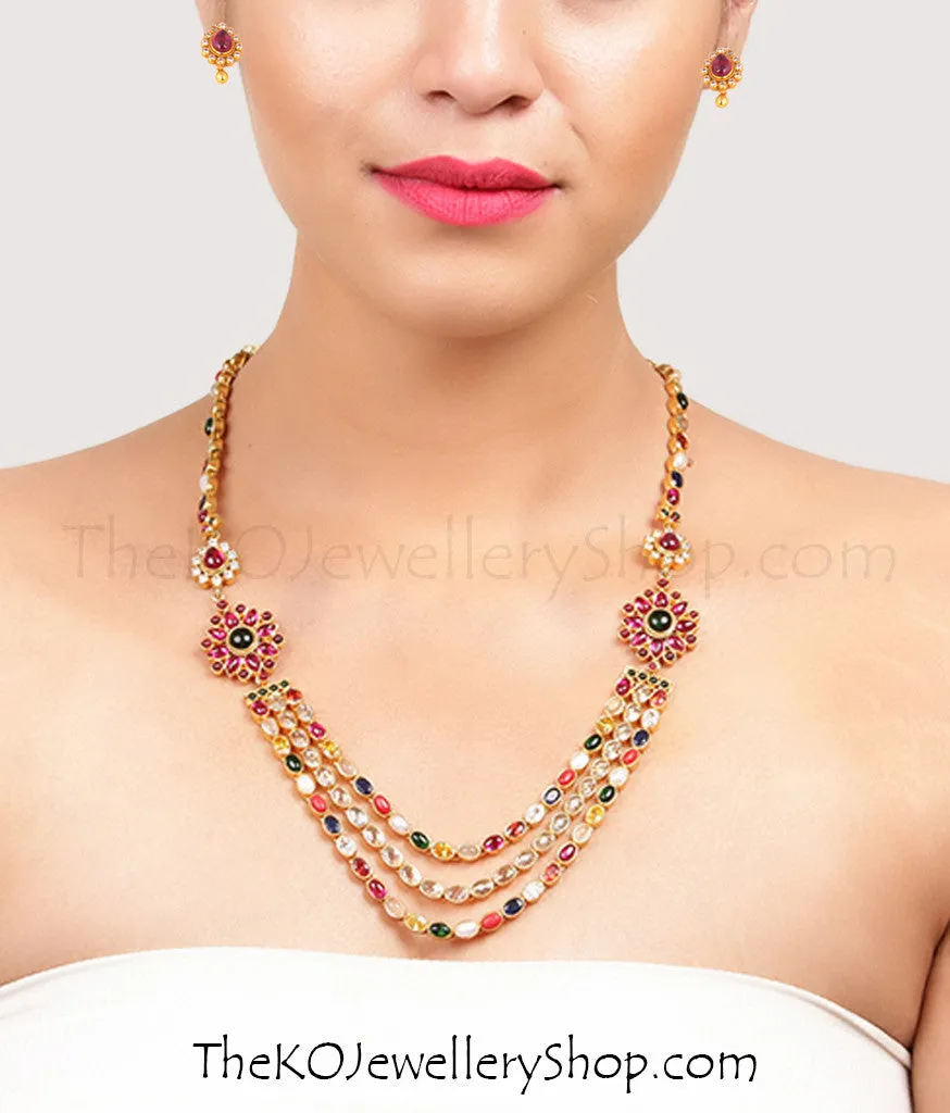 The Sujati Silver Navaratna Necklace