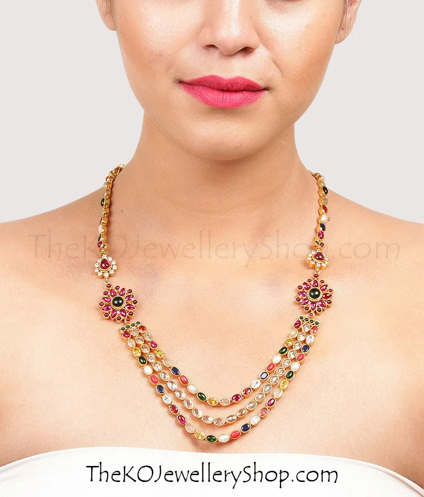 The Sujati Silver Navaratna Necklace