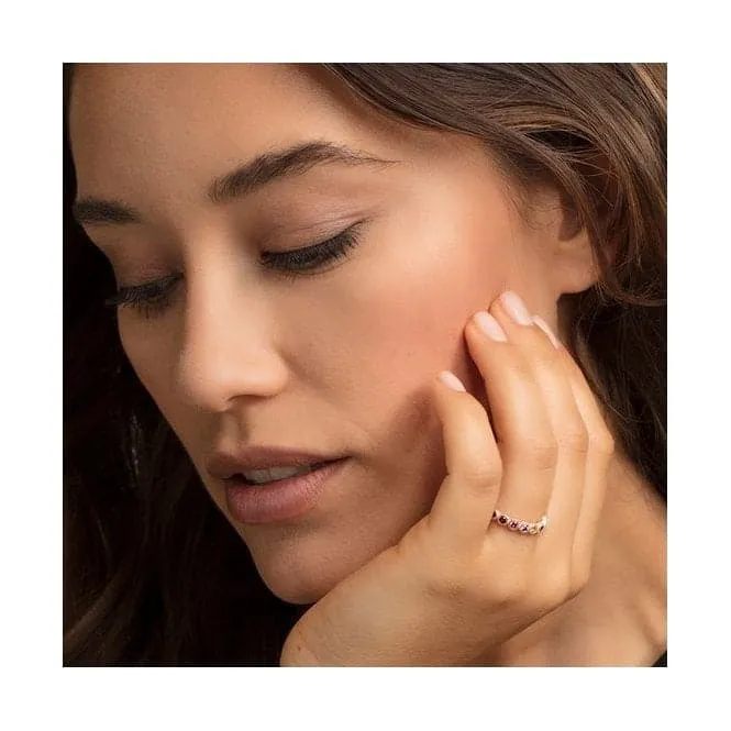 Thomas Sabo Royalty Colourful Filigree Stone Rose Gold Ring TR2148-068-7