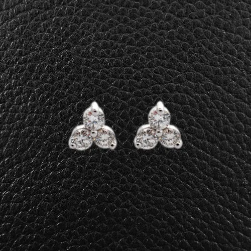 Triple Diamond Earrings
