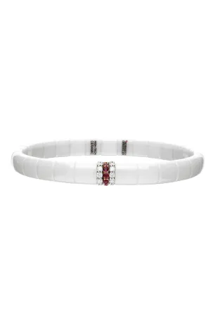 White Ceramic Ruby Pura Bracelet