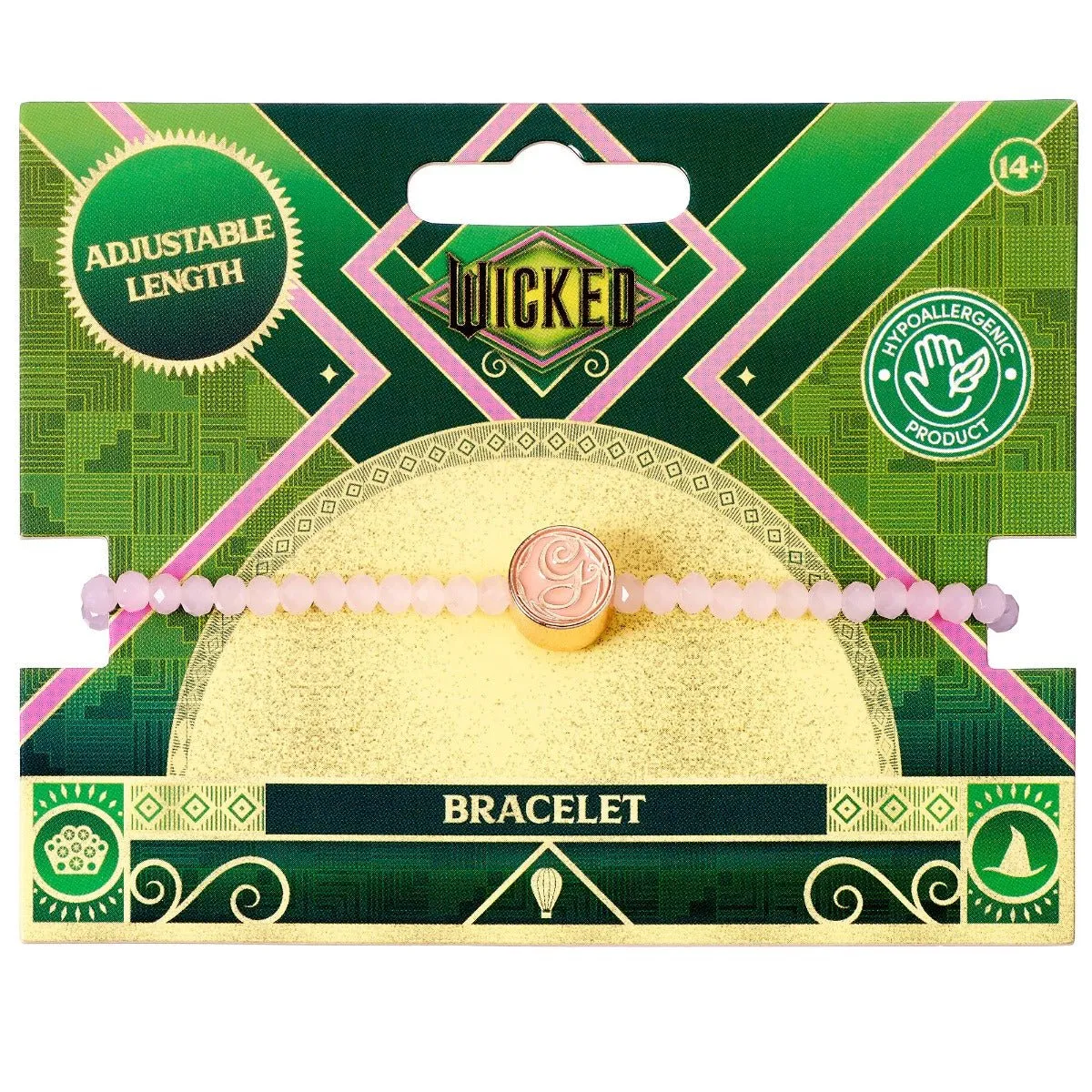 Wicked Glinda Rose Quartz Friendship Bracelet WKB00001